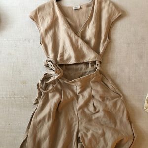 Aritzia Wilfred Brax Jumpsuit Rose Pink XXS